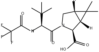 (1R,2S,5S)-3-((S)-3,3-dimetil-2-(2,2,2-trifluoroacetamido)butanoil)-6,6-dimetil-3-azabiciklo[3.1.0]heksan -2-karboksilna kislina
