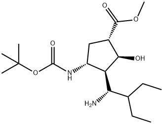 (1S,2S,3S,4R)-metil 3-((R)-1-aMino-2-etilbutil)-4-(tert-butoksikarbonilaMino)-2-hidroksiciklopentankarboksilat