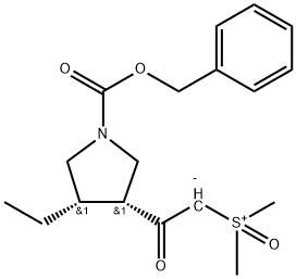 [2-[(3R,4S)-4-etil-1-[(fenilmetoksi)karbonil]-3-pirolidinil]-2-oksoetil]dimetil-sulfoksonijeva notranja sol