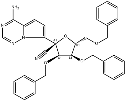 (2R,3R,4R,5R)-2-(4-aminopirolo[2,1-f][1,2,4]triazin-7-il)-3,4-bis(benziloksi)-5-(( benziloksi)metil)tetrahidrofuran-2-karbonitril