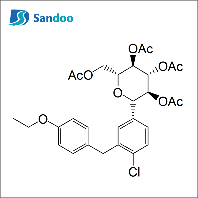 (2R,3R,4R,5S,6S)-2-(acetoksimetil)-6-(4-kloro-3-(4-etoksibenzil)fenil)tetrahidro-2H-piran-3,4,5-triil triacetat