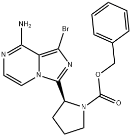 (2S)-2-(8-amino-1-bromoimidazo[1,5-a]pirazin-3-il)-1-pirolidinkarboksilna kislina fenilmetil ester