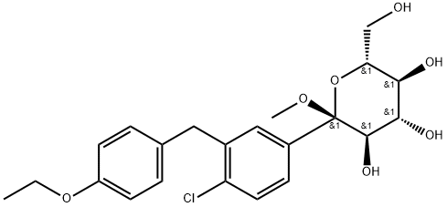 (2S,3R,4S,5S,6R)-2-(4-kloro-3-(4-etoksibenzil)fenil)-6-(hidroksimetil)-2-metoksitetrahidro-2H-piran-3,4,5-triol