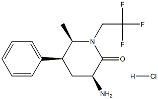 (3S,5S,6R)-3-amino-6-metil-5-fenil-1-(2,2,2-trifluoroetil)piperidin-2-on hidroklorid
