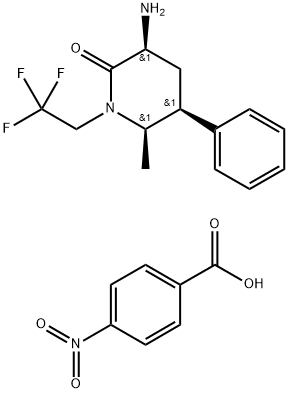 (3S,5S,6R)-6-metil-2-okso-5-fenil-1-(2,2,2-trifluoroetil)piperidin-3-aminijev 4-nitrobenzoat