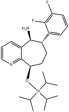(5S,6S,9R)-6-(2,3-difluorofenil)-9-((triizopropilsilil)oksi)-6,7,8,9-tetrahidro-5H-ciklohepta[b]piridin-5-amin