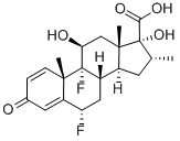 (6a,11b,16a,17a)-6,9-difluoro-11,17-dihidroksi-16-metil-3-oksoandrosta-1,4-dien-17-karboksilna kislina