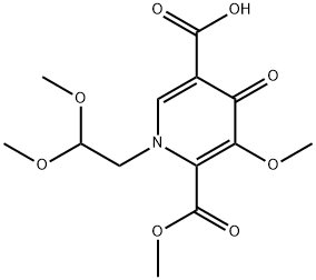 1-(2,2-dimetoksietil)-5-metoksi-6-(metoksikarbonil)-4-okso-1,4-dihidropiridin-3-karboksilna kislina