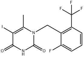 1-[2-fluoro-6-(trifluorometil)benzil]-5-jodo-6-metilpirimidin-2,4(1H,3H)-dion