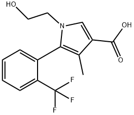 1-(2-hidroksietil)-4-metil-5-(2-(trifluorometil)fenil)-1H-pirol-3-karboksilna kislina