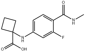 1-((3-fluoro-4-(metilkarbamoil)fenil)amino)ciklobutankarboksilna kislina