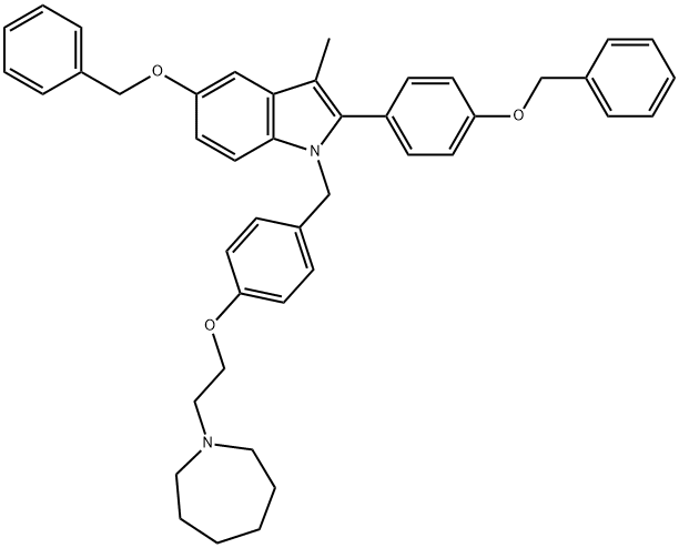 1-(4-(2-(azepan-1-il)etoksi)benzil)-5-(benziloksi)-2-(4-(benziloksi)fenil)-3-metil-1H-indol