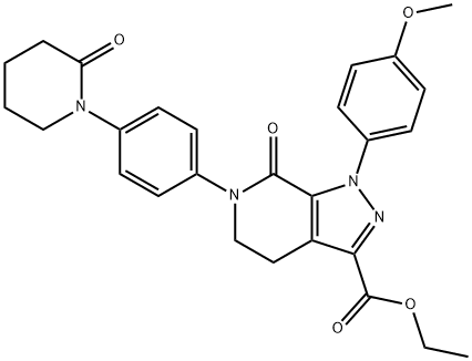 1-(4-metoksifenil)-7-okso-6-[4-(2-oksopiperidin-1-il)fenil]-4,5,6,7-tetrahidro-1H-pirazolo[3,4-c]piridin -3-karboksilna kislina etil ester