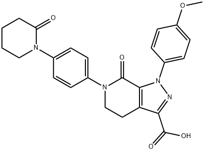 1-(4-metoksifenil)-7-okso-6-(4-(2-oksopiperidin-1-il)fenil)-4,5,6,7-tetrahidro-1H-pirazolo[3,4-c]piridin -3-karboksilna kislina