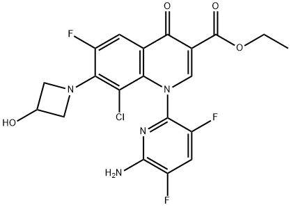 1-(6-amino-3,5-difluoro-2-piridinil)-8-kloro-6-fluoro-1,4-dihidro-7-(3-hidroksi-1-azetidinil)-4-okso-3- etil ester kinolinkarboksilne kisline