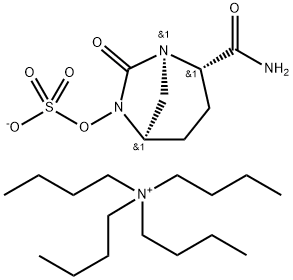 1-butanaminijev, N,N,N-tributil-, (1R,2S,5R)-2-(aminokarbonil)-7-okso-1,6-diazabiciklo[3.2.1]okt-6-il sulfat