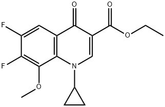 1-ciklopropil-6,7-difluoro-1,4-dihidro-8-metoksi-4-okso-3-kinolinkarboksilna kislina etil ester