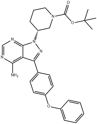 1-piperidinkarboksilna kislina, 3-[4-aMino-3-(4-fenoksifenil)-1H-pirazolo[3,4-d]pirimidin-1-il]-,1,1-dimetiletil ester, (3R)