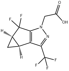 1H-ciklopropa[3,4]ciklopenta[1,2-c]pirazol-1-ocetna kislina, 5,5-difluoro-3b,4,4a,5-tetrahidro-3-(trifluorometil)-, (3bS,4aR )-