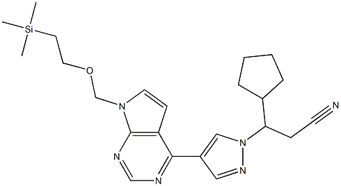 1H-pirazol-1-propannitril, β-ciklopentil-4-[7-[[2-(trimetilsilil)etoksi]metil]-7H-pirolo[2,3-d]pirimidin-4-il]-