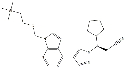1H-pirazol-1-propannitril, β-ciklopentil-4-[7-[[2-(trimetilsilil)etoksi]metil]-7H-pirolo[2,3-d]pirimidin-4-il]-, (βR) -