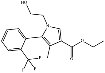 1H-pirol-3-karboksilna kislina, 1-(2-hidroksietil)-4-metil-5-[2-(trifluorometil)fenil]-, etil ester