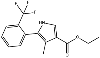 1H-pirol-3-karboksilna kislina, 4-metil-5-[2-(trifluorometil)fenil]-, etil ester