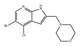 1H-pirolo[2,3-b]piridin, 5-bromo-4-kloro-2-(4-morfolinilmetil)-