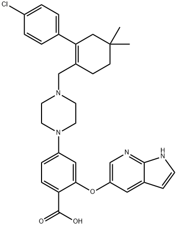 2-[(1H-pirolo[2,3-B]piridin-5-il)oksi]-4-[4-[[2-(4-klorofenil)-4,4-dimetilni obroč heks-1-enil] metil]piperazin-l-il]benzojska kislina