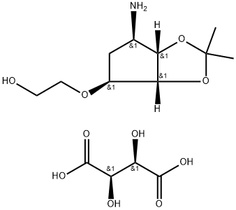 2-((3aR,4S,6R,6aS)-6-amino-2,2-dimetiltetrahidro-3aH-ciklopenta[d][1,3]dioksol-4-iloksi)etanol L-vinska kislina