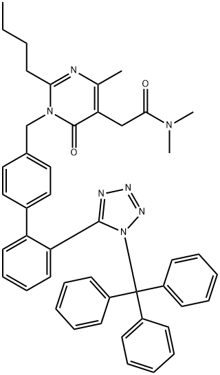 2-butil-1,6-dihidro-N,N,4-trimetil-6-okso-1-[[2'-[1-(trifenilmetil)-1H-tetrazol-5-il][1,1'- bifenil]-4-il]metil]-5-pirimidinacetamid