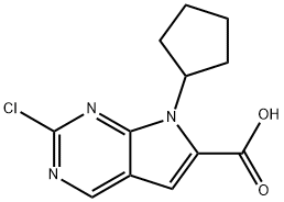 2-kloro-7-ciklopentil-7H-pirolo[2,3-d]pirimidin-6-karboksilna kislina