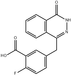 2-fluoro-5-((4-okso-3,4-dihidroftalazin-1-il)metil)benzojska kislina