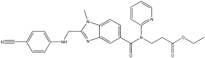 3-[[[2-[[(4-cianofenil)amino]metil]-1-metil-1H-benzimidazol-5-il]karbonil]piridin-2-ilamino]propionska kislina etil ester