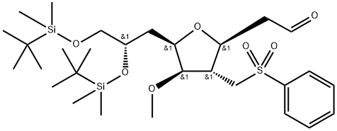 3,6-anhidro-2,4,7-trideoksi-8,9-bis-O-[(1,1-dimetiletil)dimetilsilil]-5-O-metil-4-[(fenilsulfonil)metil]-D- glicero-D-gulononoza