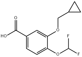 3-ciklopropilmetoksi-4-difluorometoksi-benzojska kislina