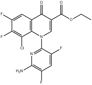 3-kinolinkarboksilna kislina, 1-(6-amino-3,5-difluoro-2-piridinil)-8-kloro-6,7-difluoro-1,4-dihidro-4-okso-, etil ester