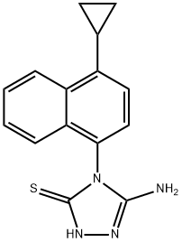 3H-1,2,4-triazol-3-tion, 5-amino-4-(4-ciklopropil-1-naftalenil)-2,4-dihidro