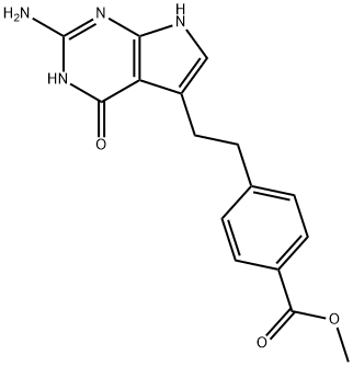 4-[2-(2-amino-4,7-dihidro-4-okso-1H-pirolo[2,3-d]pirimidin-5-il)etil]benzojska kislina metil ester
