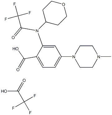 4-(4-metilpiperazin-1-il)-2-[(tetrahidropiran-4-il)(2,2,2-trifluoroacetil)amino]benzojska kislina trifluoroacetat