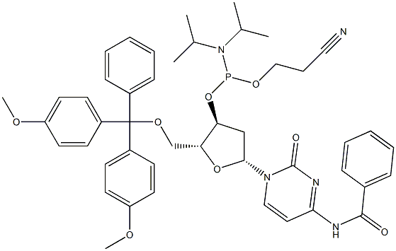 5'-O-DMT-N4-benzoil-2'-deoksicitidin 3'-CE fosforamidit
