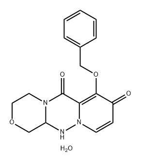 7-(benziloksi)-3,4,12,12a-tetrahidro-1H-[1,4]oksazino[3,4-c]pirido[2,1-f][1,2,4]triazin-6, 8-dion, hemihidrat