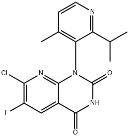 7-kloro-6-fluoro-1-(2-izopropil-4-metilpiridin-3-il)pirido[2,3-d]pirimidin-2,4(1H,3H)-dion