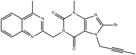 8-bromo-7-but-2-inil-3-metil-1-(4-metil-kinazolin-2-ilmetil)-3,7-dihidro-purin-2,6-dion