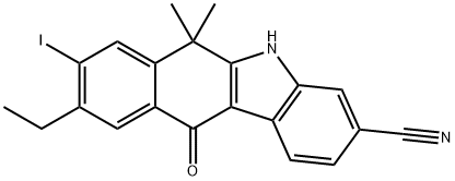9-etil-8-jodo-6,6-dimetil-11-okso-6,11-dihidro-5H-benzo[b]karbazol-3-karbonitril