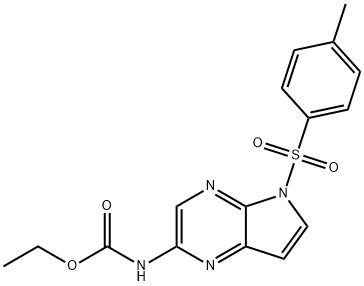 Karbamska kislina, N-[5-[(4-metilfenil)sulfonil]-5H-pirolo[2,3-b]pirazin-2-il]-, etil este