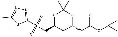D-eritro-heksonska kislina, 2,4,6-trideoksi-3,5-O-(1-metiletiliden)-6-[(5-metil-1,3,4-tiadiazol-2-il)sulfonil]- , 1,1-dimetiletil ester