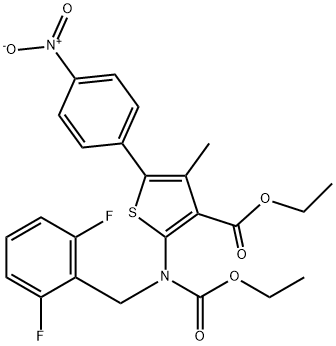 etil 2-((2,6-difluorobenzil)(etoksikarbonil)amino)-4-metil-5-(4-nitrofenil)tiofen-3-karboksilat