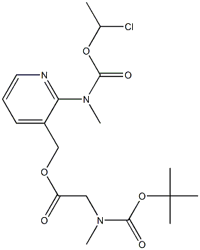 Glicin, N-[(1,1-dimetiletoksi)karbonil]-N-metil-, [2-[[(1-kloroetoksi)karbonil]metilamino]-3-piridinil]metil ester