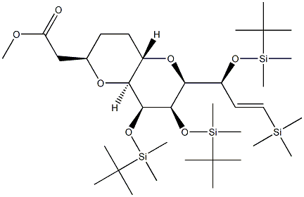 metil 2-((2R,4aS,6S,7R,8S,8aS)-7,8-bis((terc-butildimetilsilil)oksi)-6-((S,E)-1-((terc-butildimetilsilil)oksi )-3-(trimetilsilil)alil)oktahidropirano [3,2-b]piran-2-il)acetat